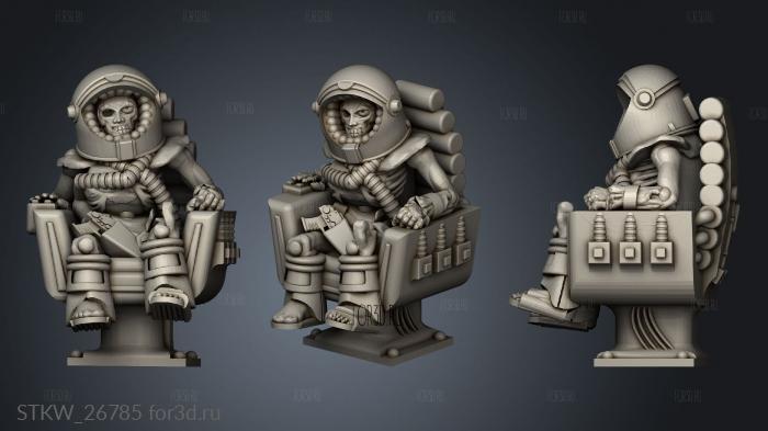 Zombie Space Captain stl model for CNC