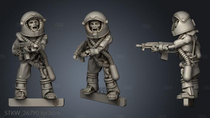 Zombie SpaceMan stl model for CNC