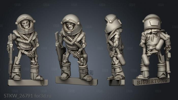 Zombie SpaceMan stl model for CNC