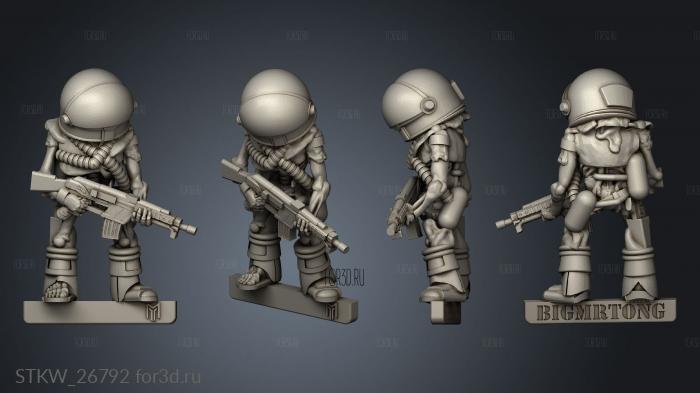 Zombie SpaceMan stl model for CNC