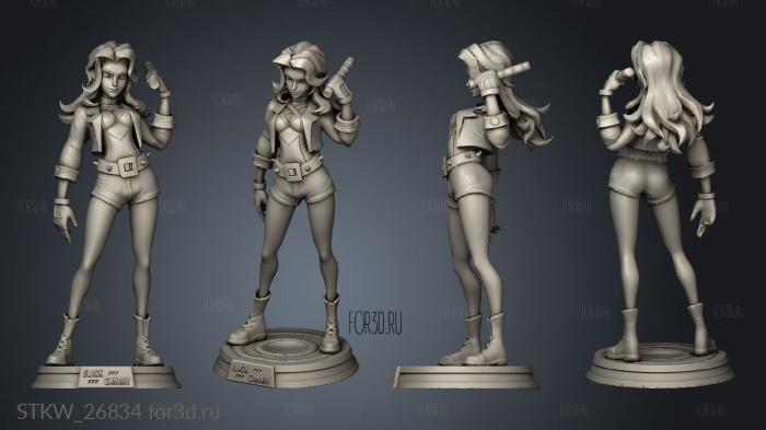 Black Canary Stylized stl model for CNC