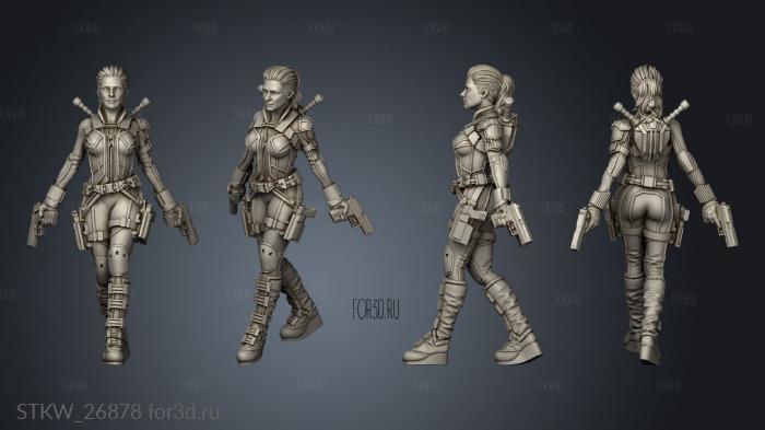 Black WIDOW Melina Vostokov stl model for CNC