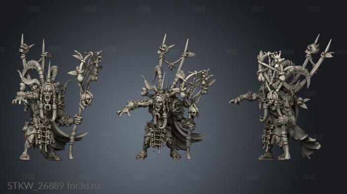 Blackmarsh Horde Vartar the Dark Swamps Hero stl model for CNC