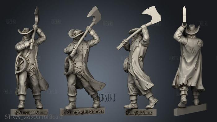 Blackwater Gulch Lawmen JW Clarkson stl model for CNC