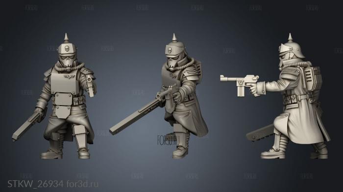 Blitz Korps Sgt Heinrich Shock stl model for CNC