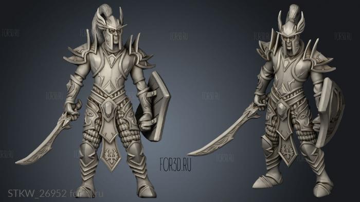 Blood Elves Swordsman Relaxed stance blood elf stl model for CNC