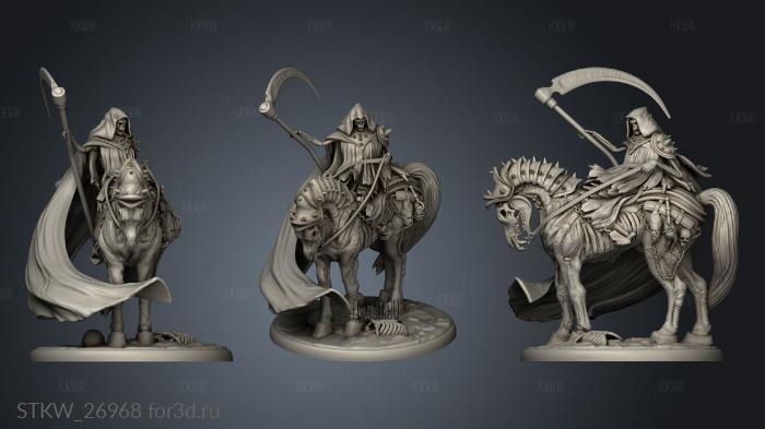 Blood Moon Horseman Death stl model for CNC