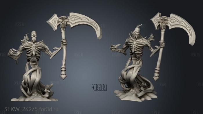 Blood Moon Shadow Horror Scythe stl model for CNC