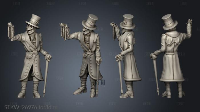 Blood Moon Skeleton Gentleman stl model for CNC