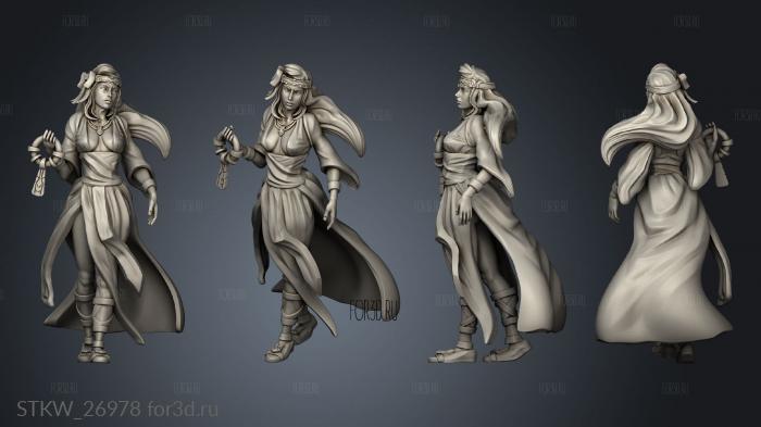 Blood Moon Vampire Huntress stl model for CNC