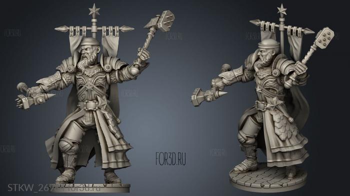 Blood Moon Warpriest Hammer stl model for CNC