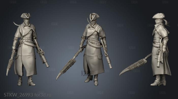 Bloodborne Saw Spear Hunter Saw Spear able Warped Proportions stl model for CNC