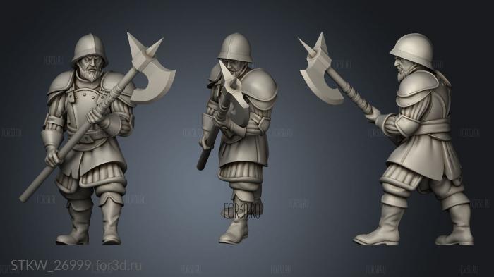 Halberdier stl model for CNC