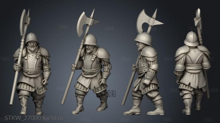 Halberdier stl model for CNC