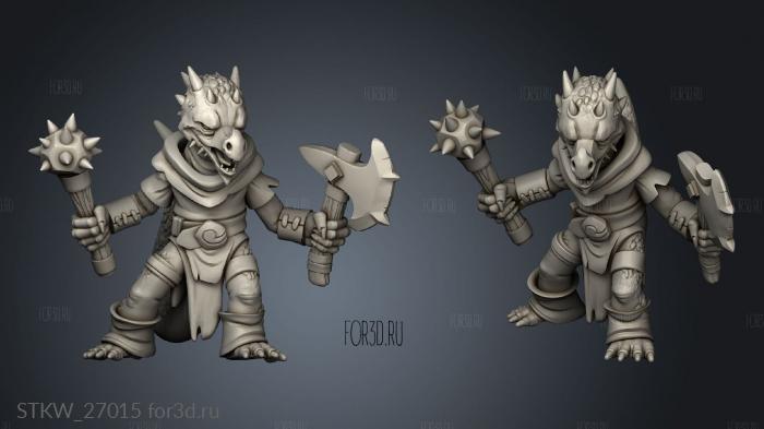 Vile Dragonborn Dragonling stl model for CNC