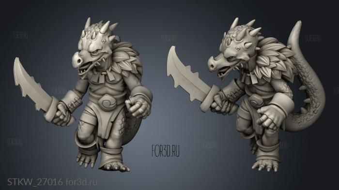 Vile Dragonborn Dragonling stl model for CNC