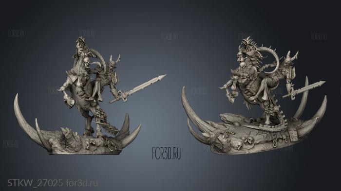 Bloodhorn Riders Rider stl model for CNC