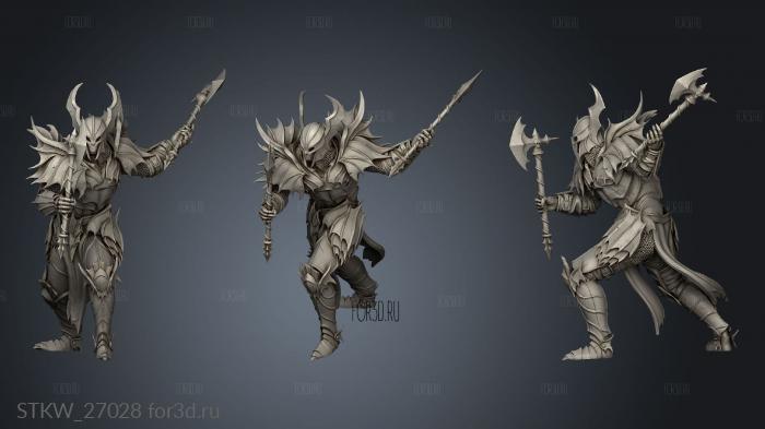 Blood Knight Axe Charge Bef stl model for CNC