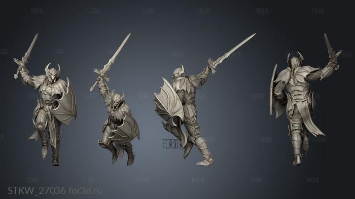 Blood Knight Sword Charge Bef stl model for CNC