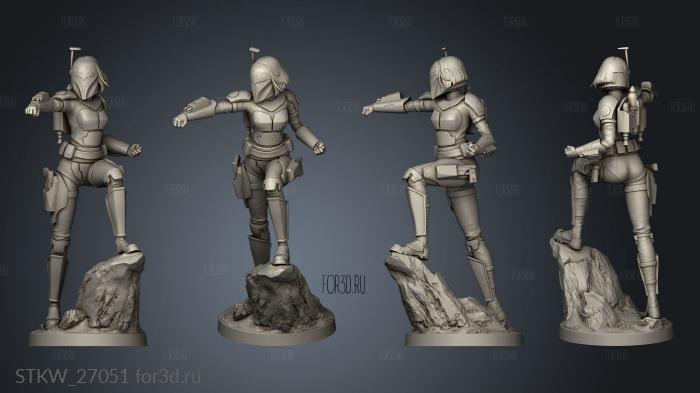 Bo Katan Star Wars from Modular stl model for CNC