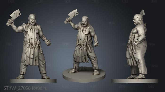 butcher zombie stl model for CNC