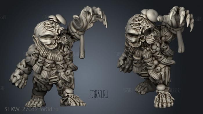 zombie dwarf stl model for CNC