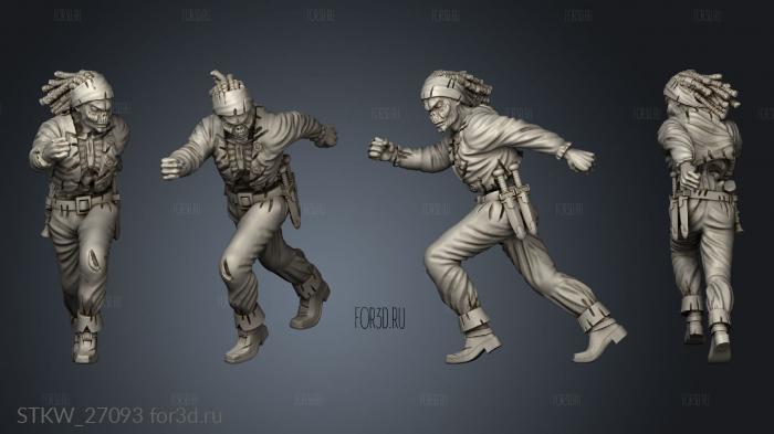 Board Game zombie runner stl model for CNC