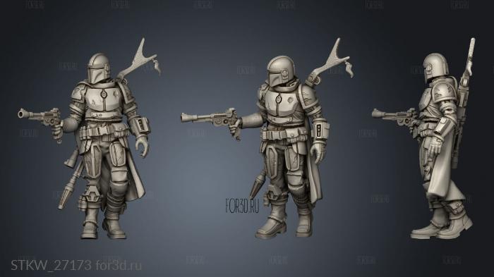 bounty hunter stl model for CNC