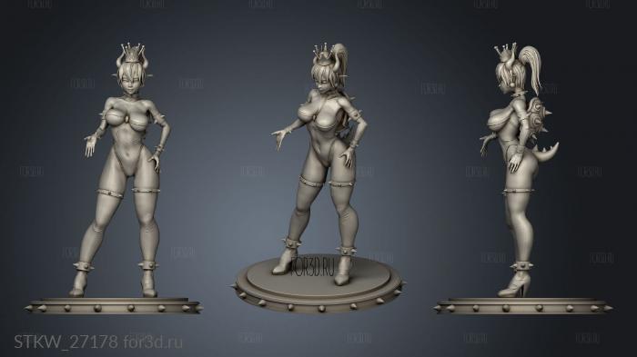 bowsette stl model for CNC