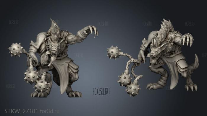 Gnoll Demon Lord stl model for CNC