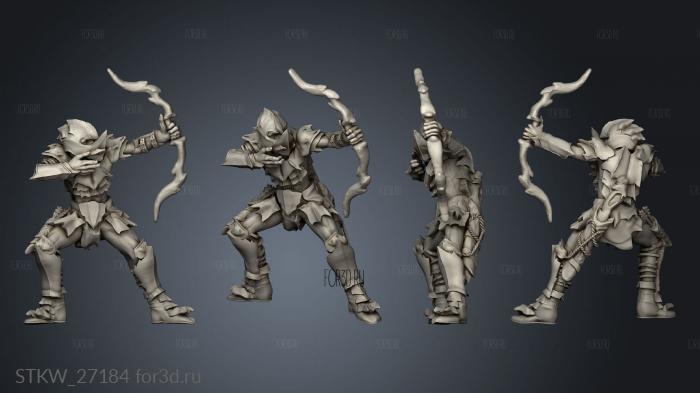 Goblins arquero stl model for CNC