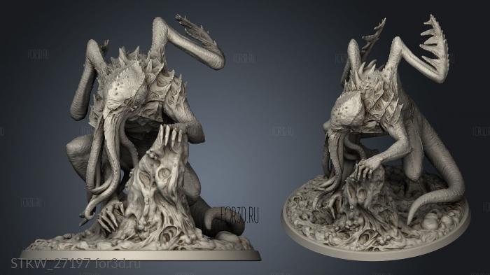 Brains and Tentacles Draw Cthulhu One stl model for CNC