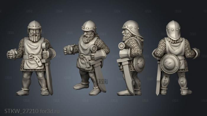 Artillery Crew Dwarfs Loader stl model for CNC