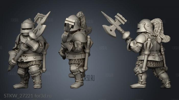 Infantry Heavy Dwarf stl model for CNC