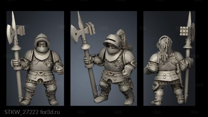 Infantry Heavy Dwarf bare stl model for CNC