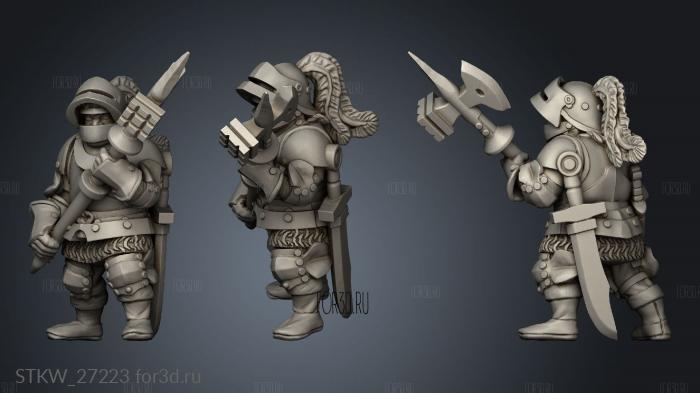 Infantry Heavy Dwarf inf stl model for CNC