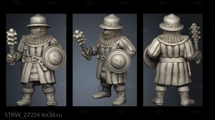 Infantry Light Dwarf bare stl model for CNC