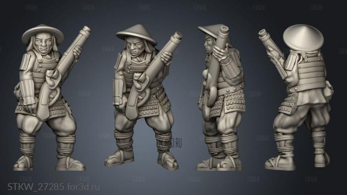 Ashigaru musket stl model for CNC