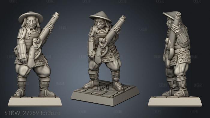 Ashigaru musket stl model for CNC