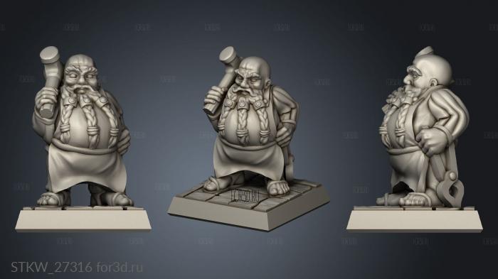 dwarf blacksmith stl model for CNC