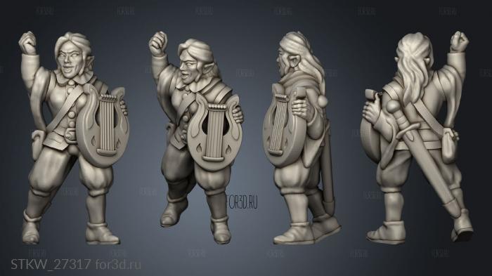 Elf minstrel stl model for CNC