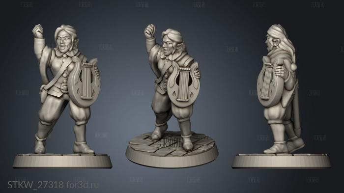 Elf minstrel stl model for CNC