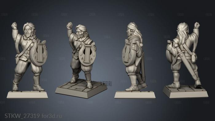 Elf minstrel stl model for CNC