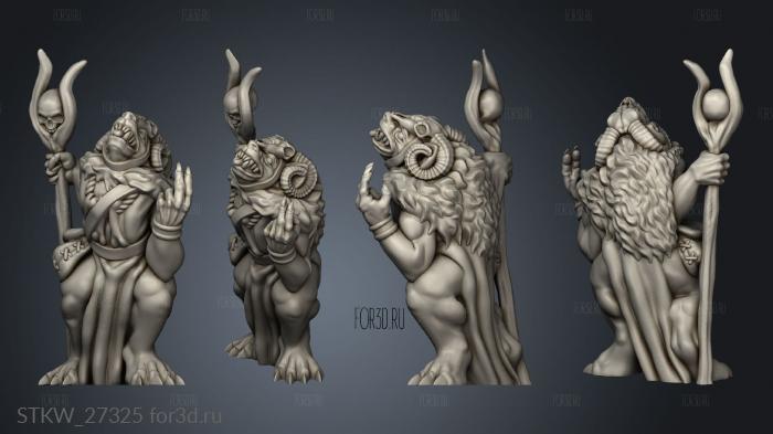 Gnoll shaman stl model for CNC