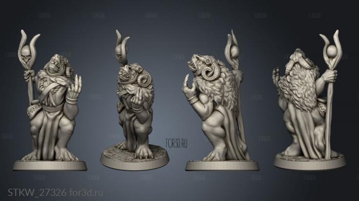 Gnoll shaman stl model for CNC