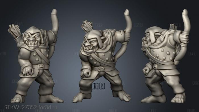 Orc archer 3d stl модель для ЧПУ