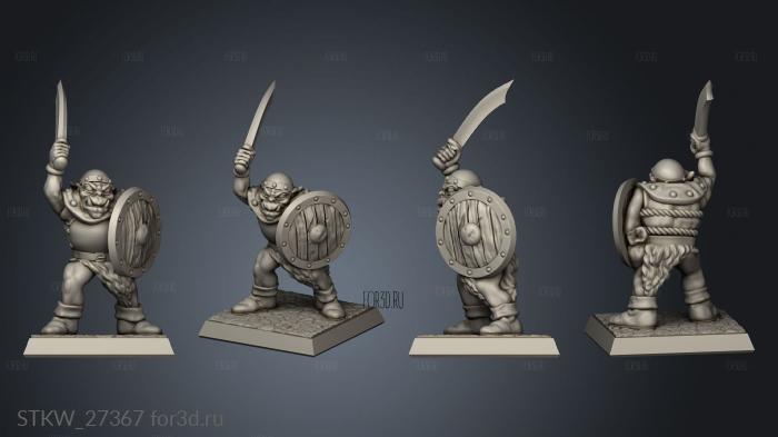 Orc scimitar stl model for CNC