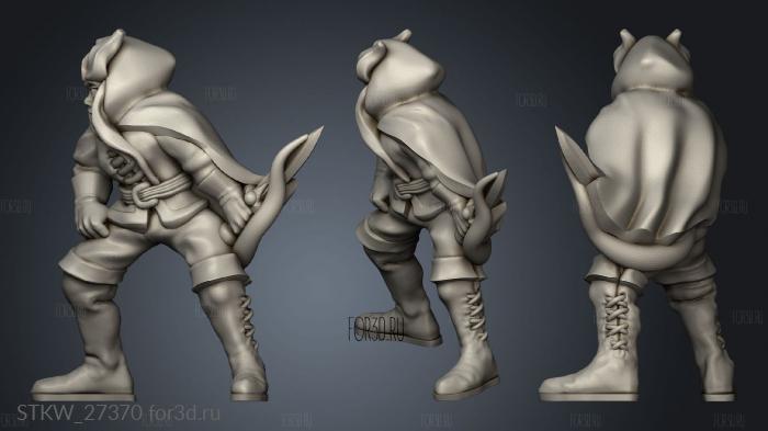 Tiefling thief stl model for CNC