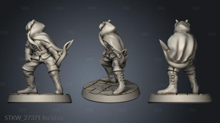 Tiefling thief stl model for CNC