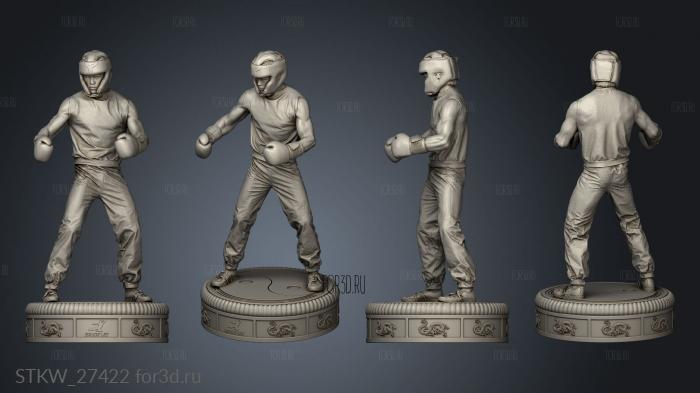 Bruce Lee and Enemy stl model for CNC